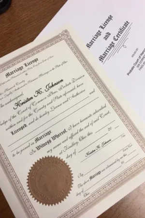 Marriage license